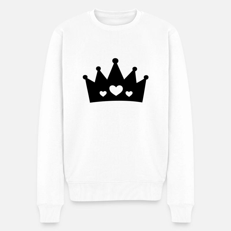 Krone (crown) 05.2 - Männer Premium Bio Pullover - Weiß