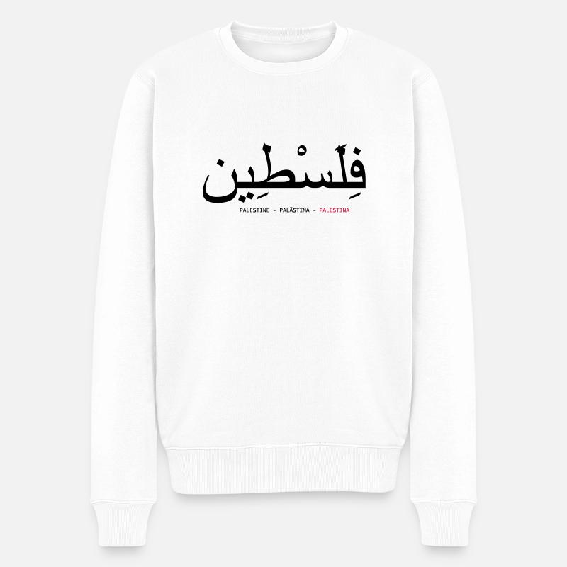 Palästina - Männer Premium Bio Pullover - Weiß