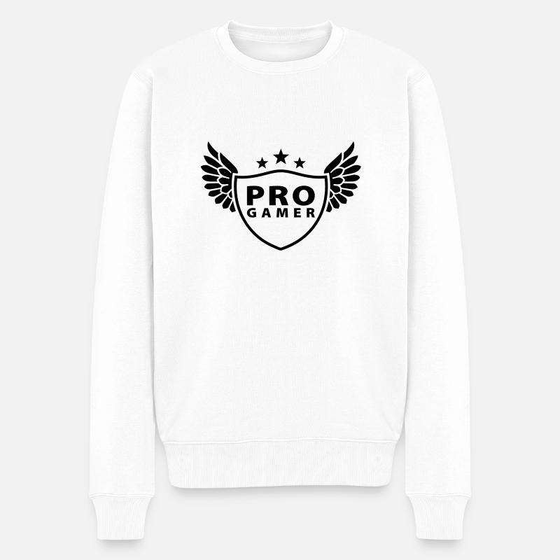 progamer - Männer Premium Bio Pullover - Weiß