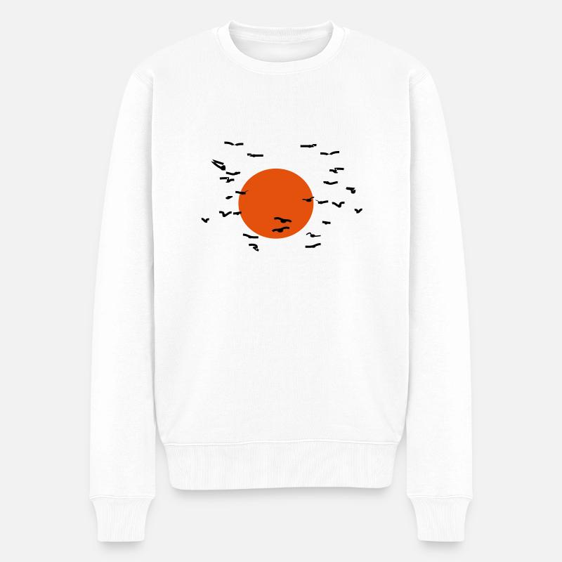 Oiseaux dans le soleil - Pull Premium bio Homme - blanc