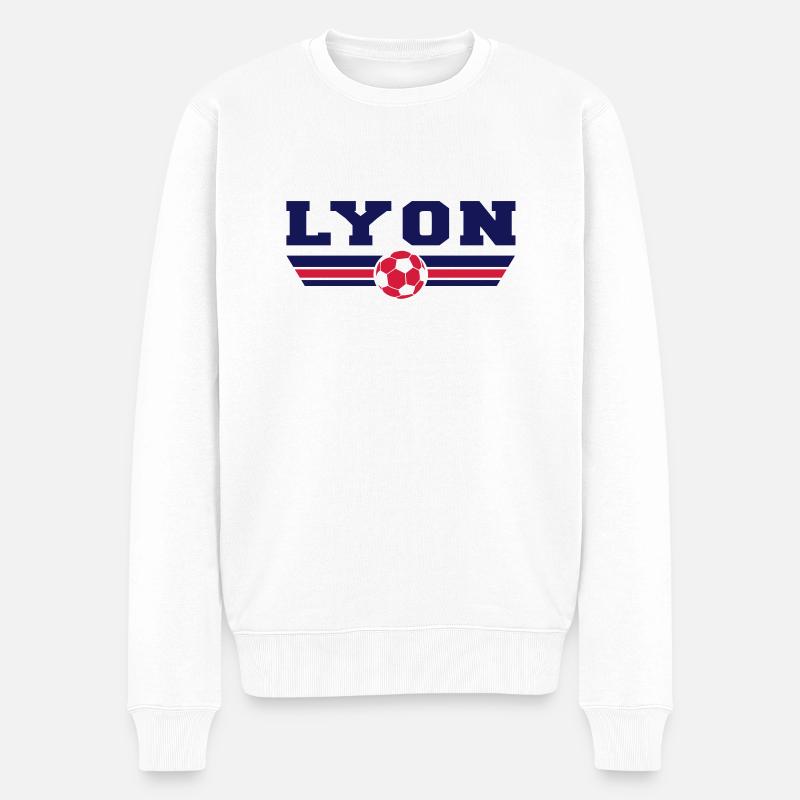 Lyon Fußball - Männer Premium Bio Pullover - Weiß