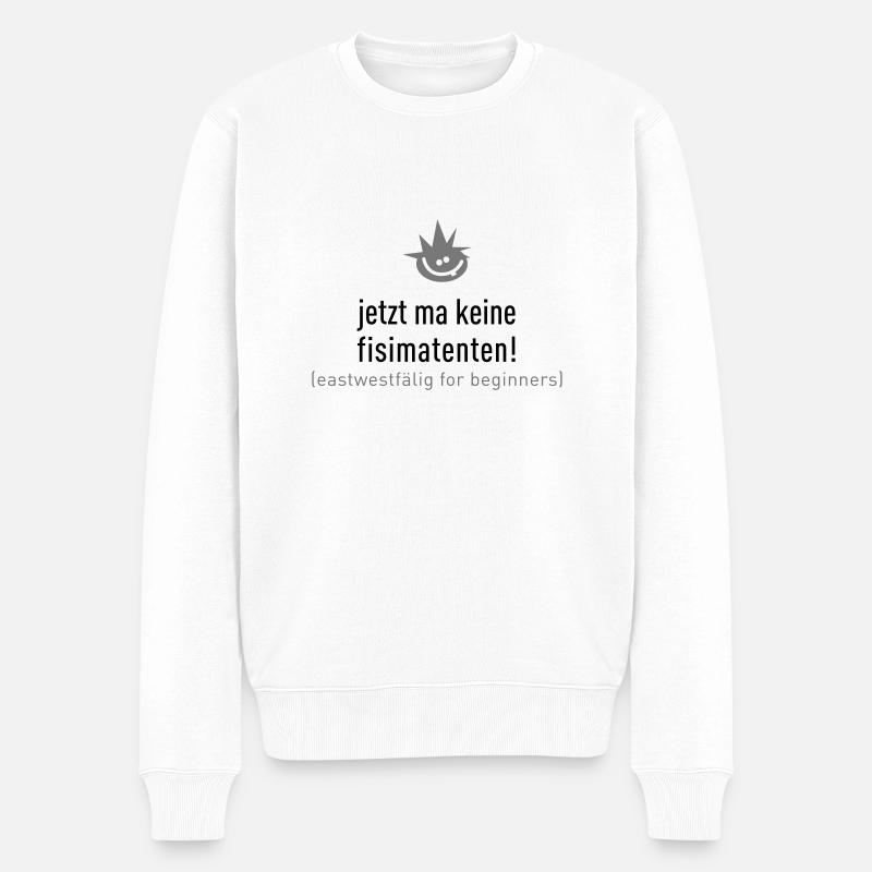 fisimatenten - Männer Premium Bio Pullover - Weiß