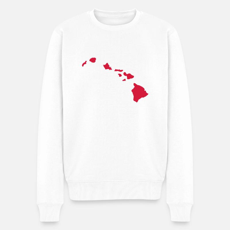 Hawaï - Pull Premium bio Homme - blanc