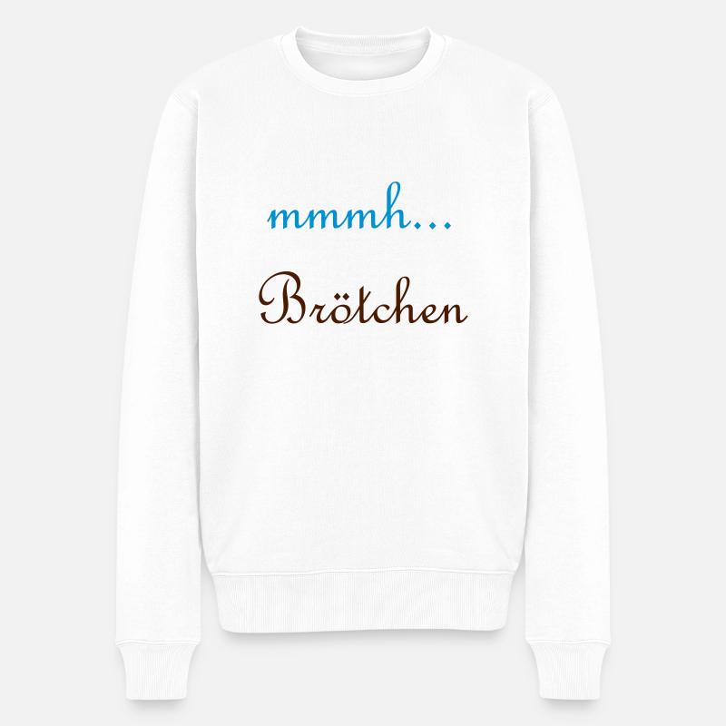 Brötchen - Männer Premium Bio Pullover - Weiß