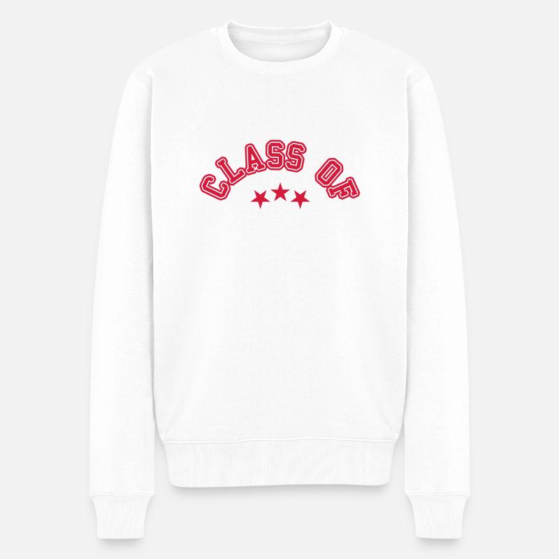 class of (1c) - Männer Premium Bio Pullover - Weiß