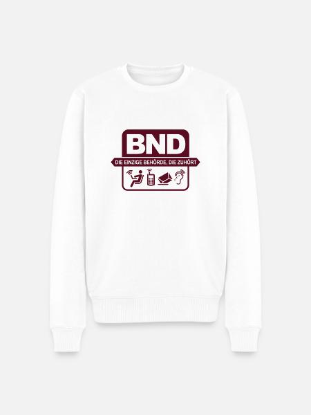 BND hört zu - Männer Premium Bio Pullover - Weiß