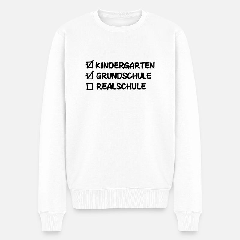 Realschule - Männer Premium Bio Pullover - Weiß