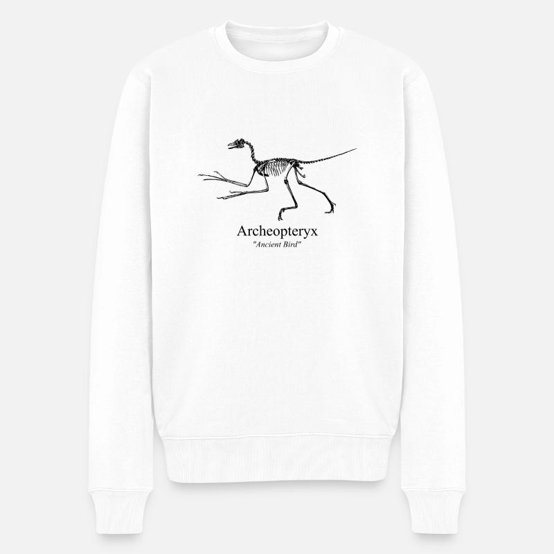 Archaeopteryx noir - Pull Premium bio Homme - blanc