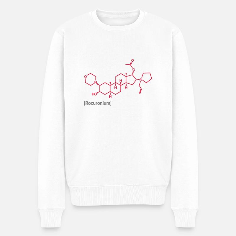 Rocuronium - Männer Premium Bio Pullover - Weiß