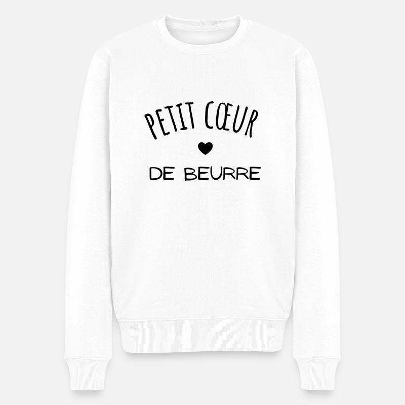 Petit coeur de beurre - Pull Premium bio Homme - blanc