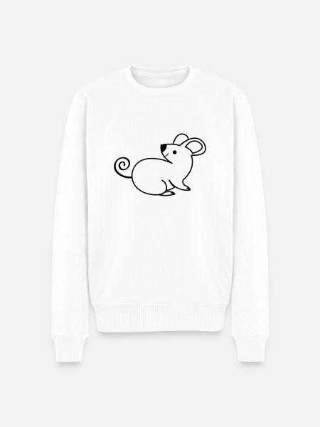 Mouse - Men's Premium Organic Jumper - white