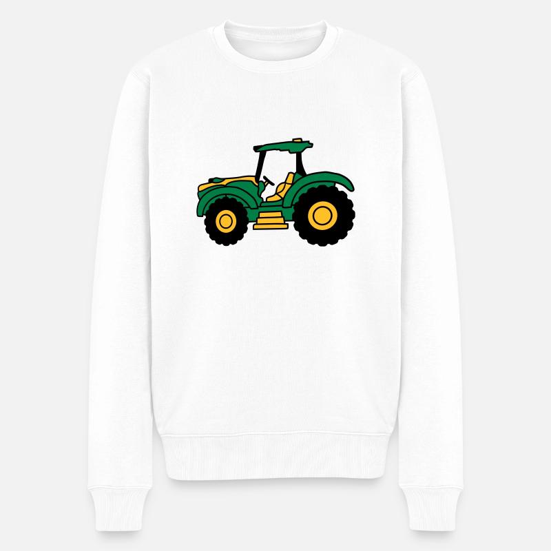 Conduite de tracteur agricole - Pull Premium bio Homme - blanc