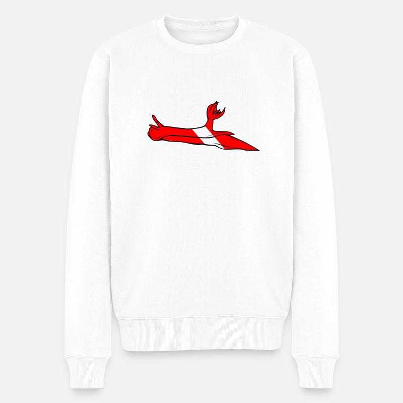 Schnecke von Scuba.Style - Männer Premium Bio Pullover - Weiß