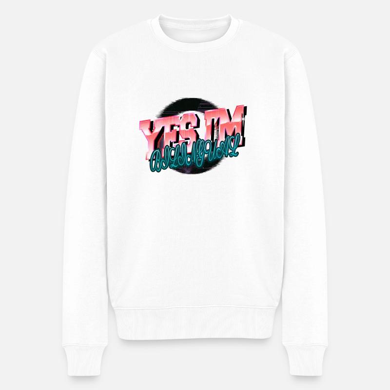 cool analyst awesome computer science - Männer Premium Bio Pullover - Weiß