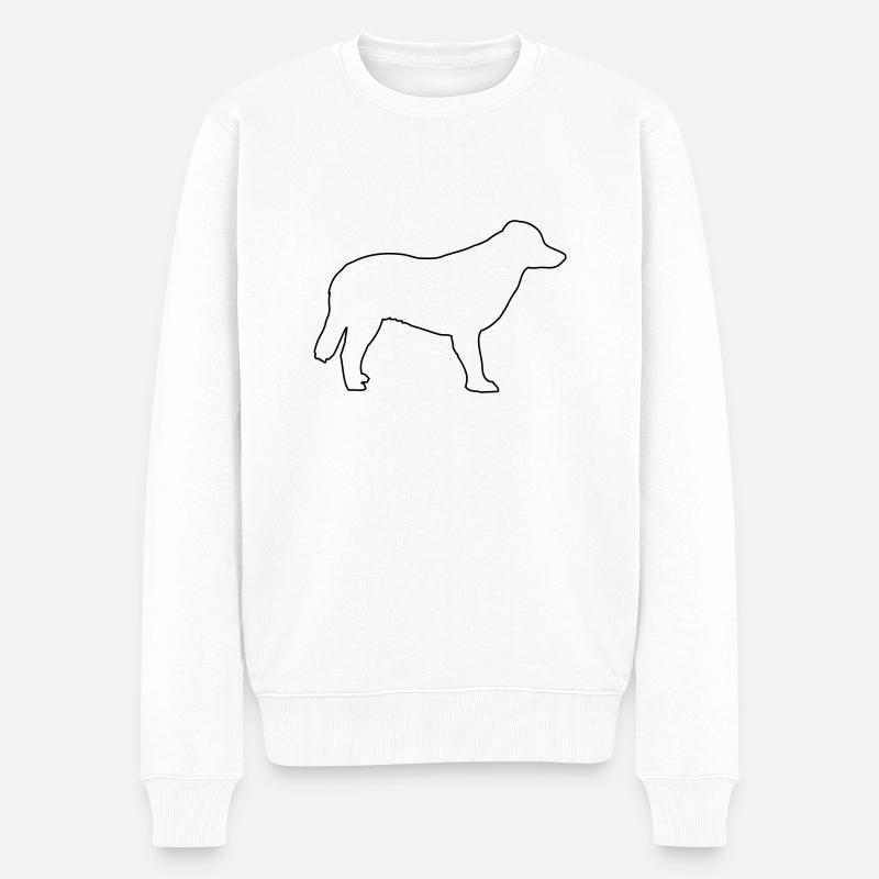 Dog - Männer Premium Bio Pullover - Weiß