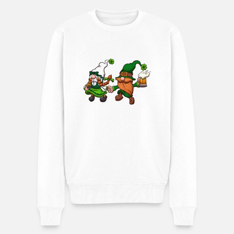 Gnomes de la Saint-Patrick - Pull Premium bio Homme - blanc