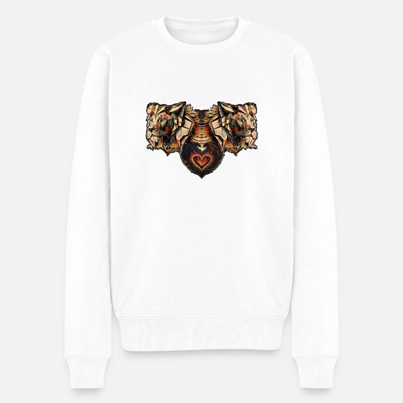 Lions - Männer Premium Bio Pullover - Weiß