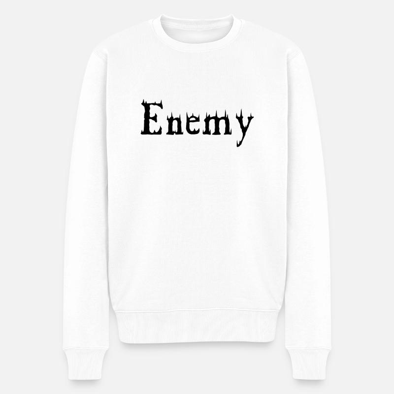 Enemy - Männer Premium Bio Pullover - Weiß