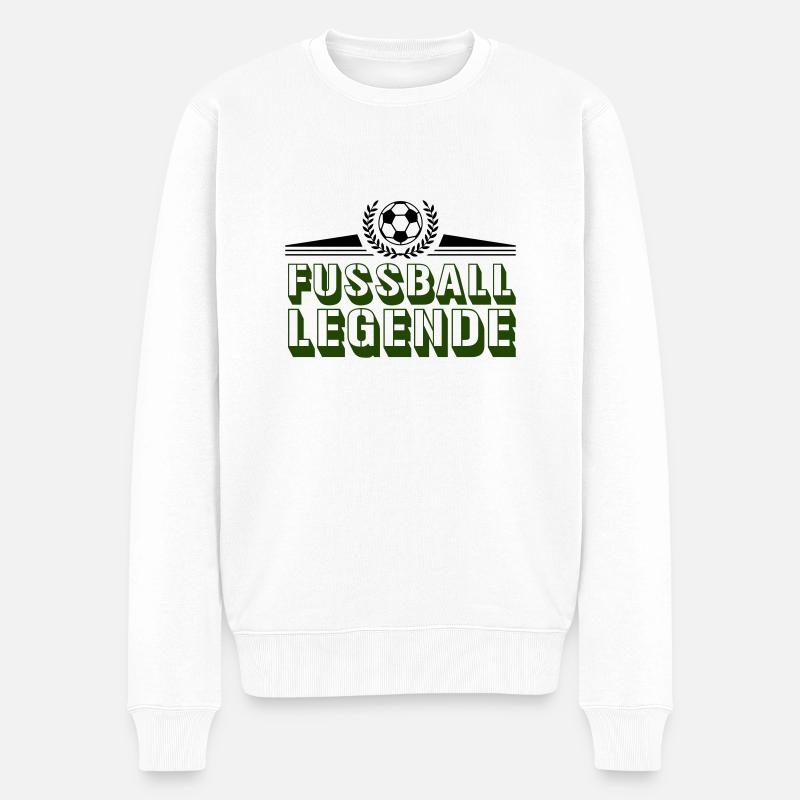 fussball legende - Männer Premium Bio Pullover - Weiß