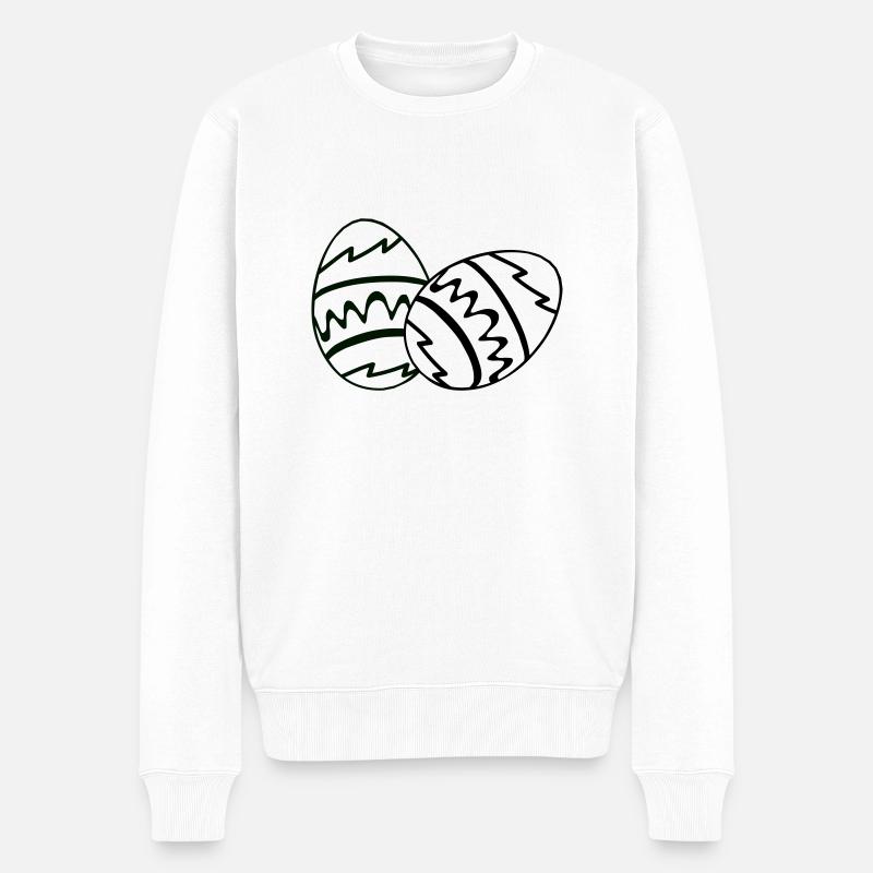 ostereier - Männer Premium Bio Pullover - Weiß
