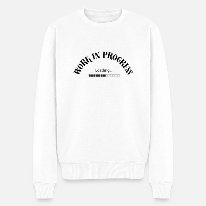 Work in progress - Pull Premium bio Homme - blanc