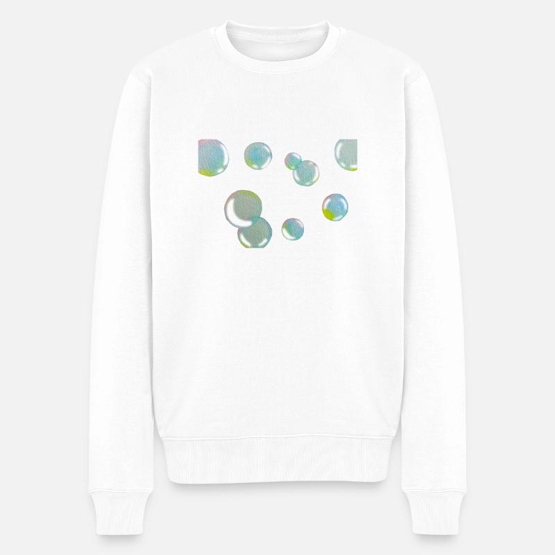 Seifenblasen - Männer Premium Bio Pullover - Weiß