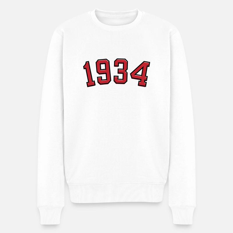 Année de naissance sport 1934 - Pull Premium bio Homme - blanc