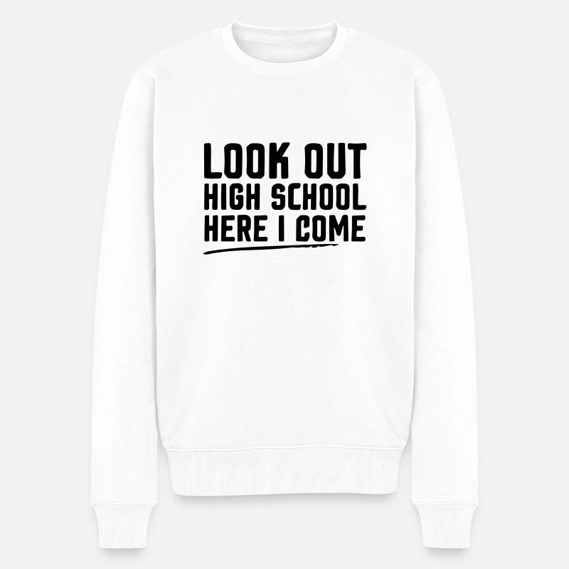 Attention lycée, j'arrive - Pull Premium bio Homme - blanc