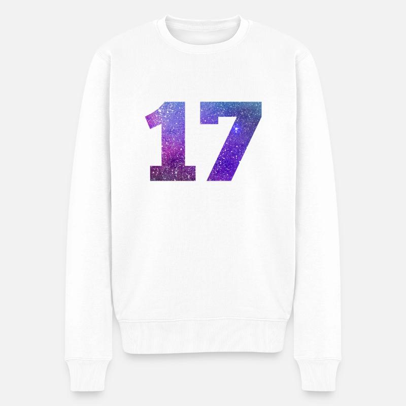 Numéro 17 galaxie - Pull Premium bio Homme - blanc