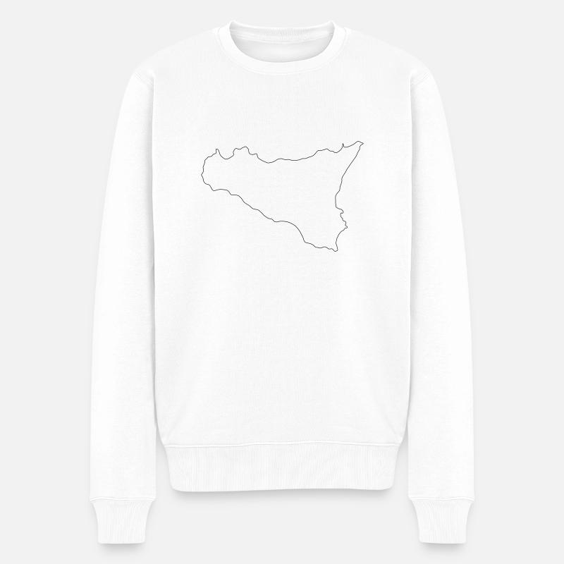 Sicile - Pull Premium bio Homme - blanc