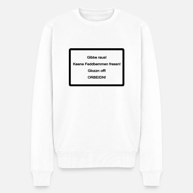 Sachsen Schild - Männer Premium Bio Pullover - Weiß