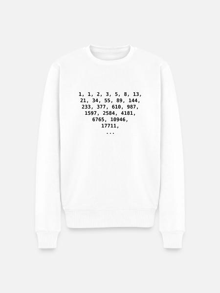 Fibonacci Zahlen - Männer Premium Bio Pullover - Weiß