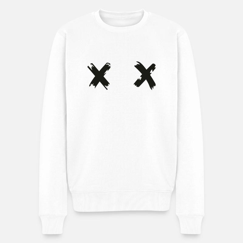 XX destroyed - Männer Premium Bio Pullover - Weiß