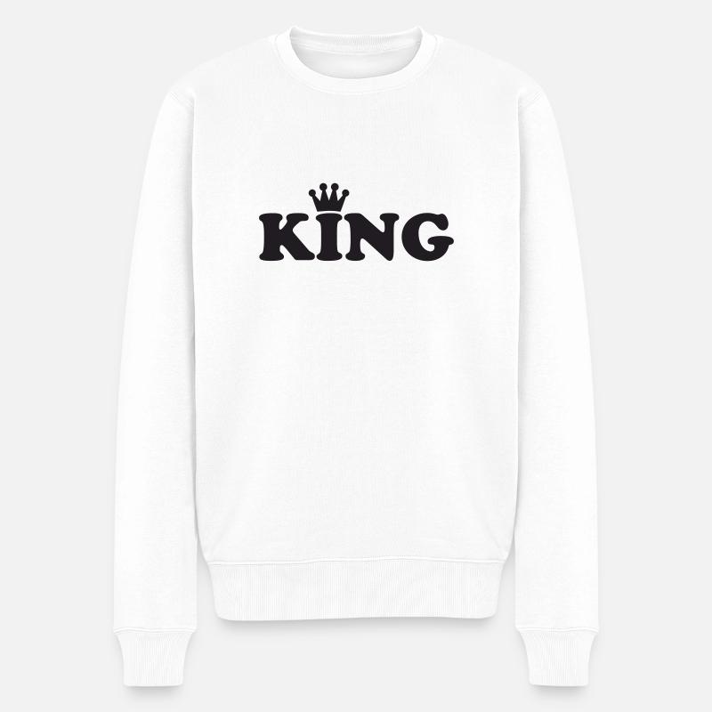 king - Pull Premium bio Homme - blanc