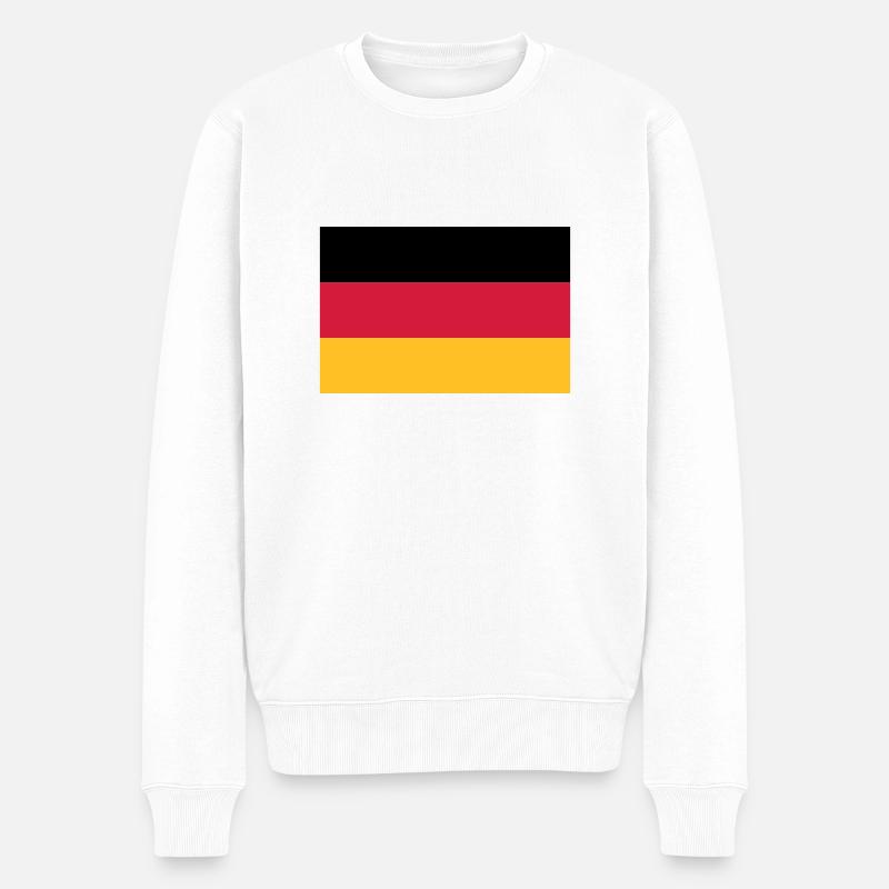 fahne_ger - Männer Premium Bio Pullover - Weiß