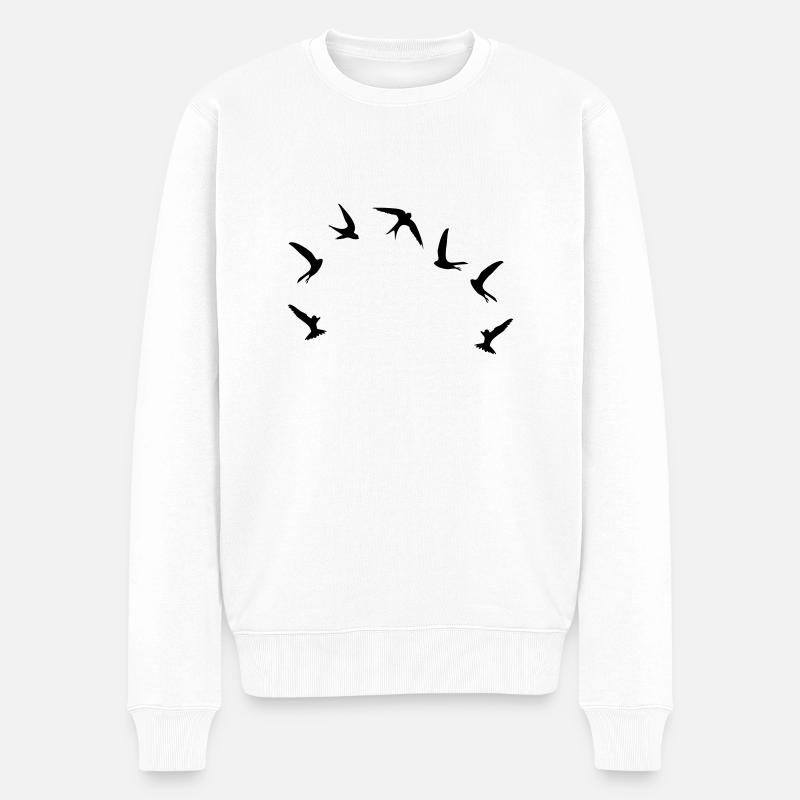 Mauersegler / swifts (1c) - Pull Premium bio Homme - blanc