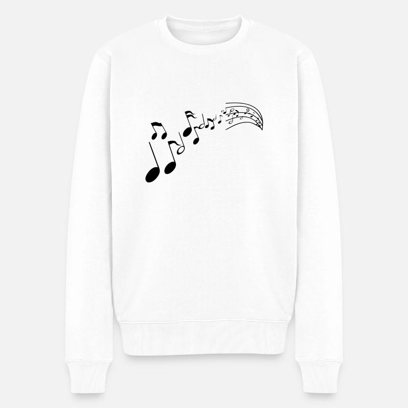Musik 3 - Männer Premium Bio Pullover - Weiß
