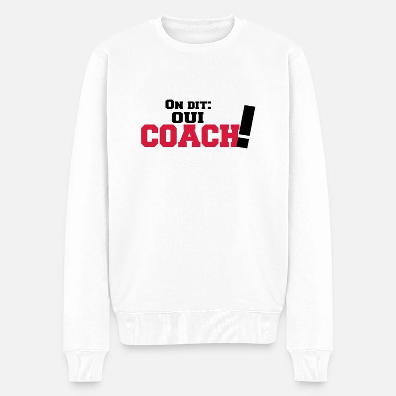ON DIT(oui COACH) - Pull Premium bio Homme - blanc