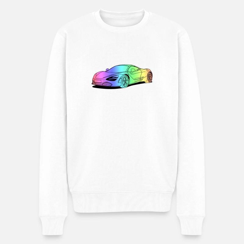 720s Coupe colourful - Männer Premium Bio Pullover - Weiß