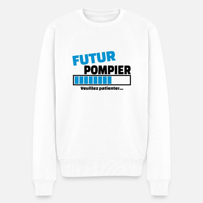 futur pompier - Pull Premium bio Homme - blanc