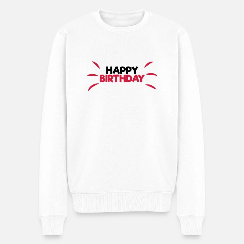 Happy Birthday - Pull Premium bio Homme - blanc