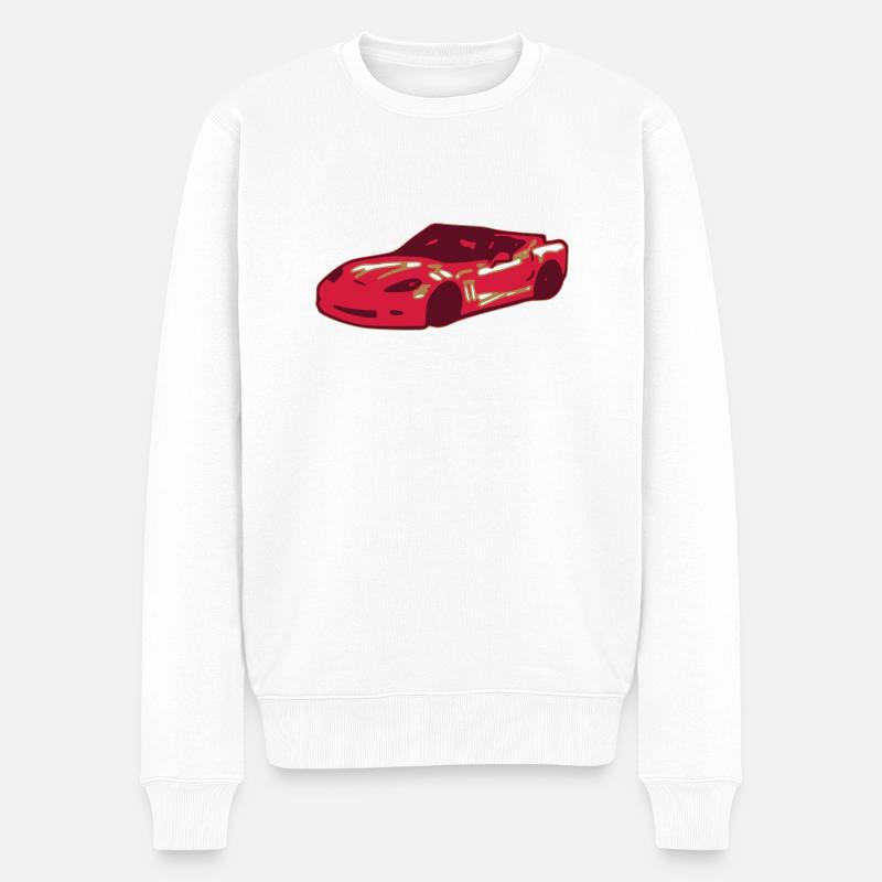 auto car - Männer Premium Bio Pullover - Weiß