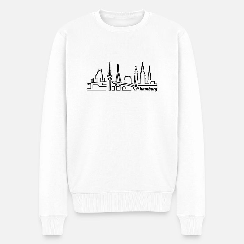 hamburg_lines - Pull Premium bio Homme - blanc