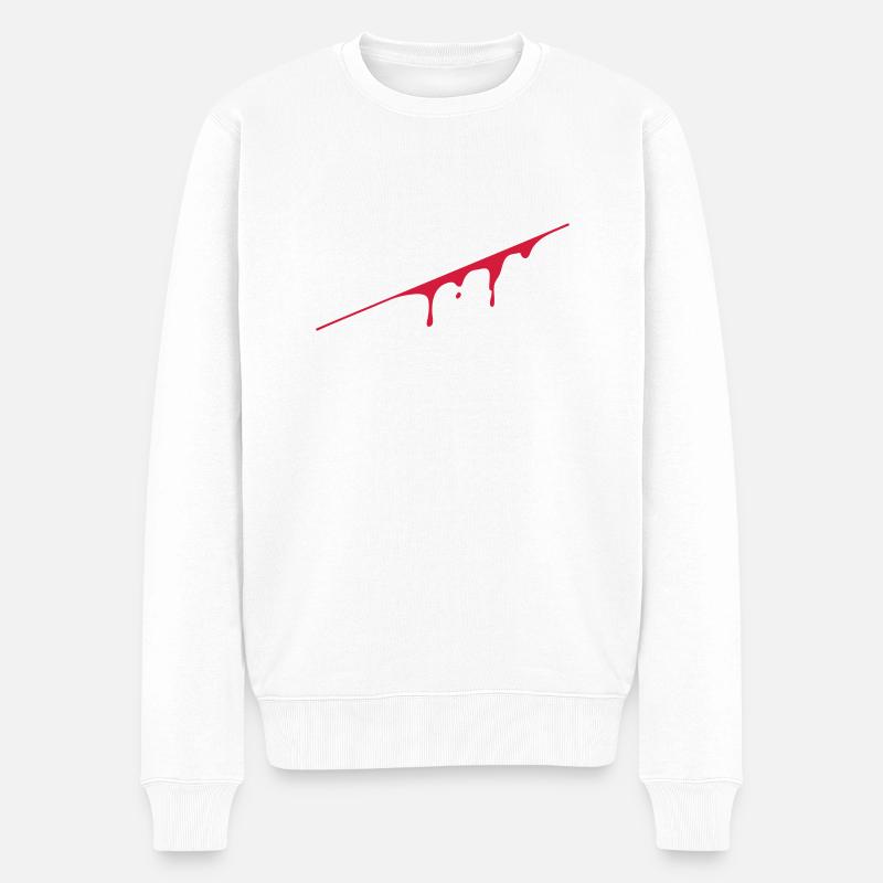 blood splatter - Pull Premium bio Homme - blanc