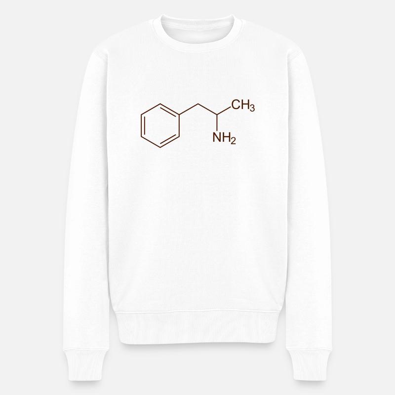 Amphetamin - Männer Premium Bio Pullover - Weiß
