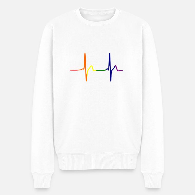 Fréquence - Pull Premium bio Homme - blanc