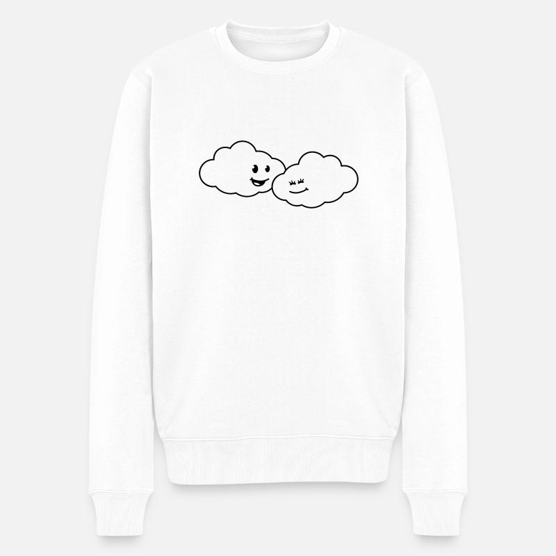 love_clouds - Pull Premium bio Homme - blanc