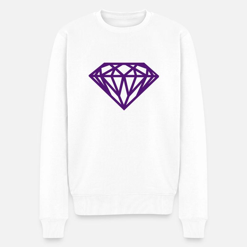Diamant - Pull Premium bio Homme - blanc