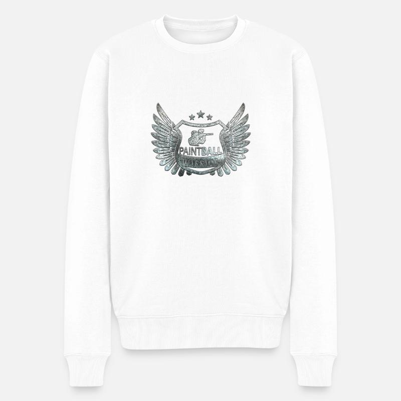 paintball - Økologisk premium-sweatshirt til mænd - hvid
