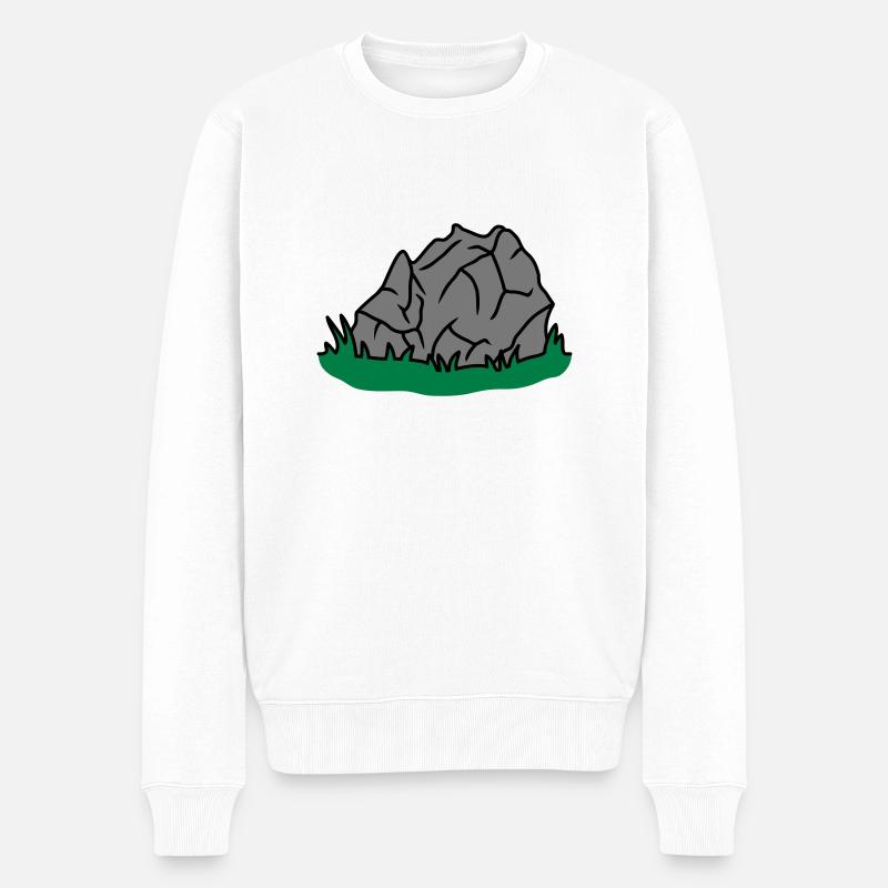 Stone - Männer Premium Bio Pullover - Weiß